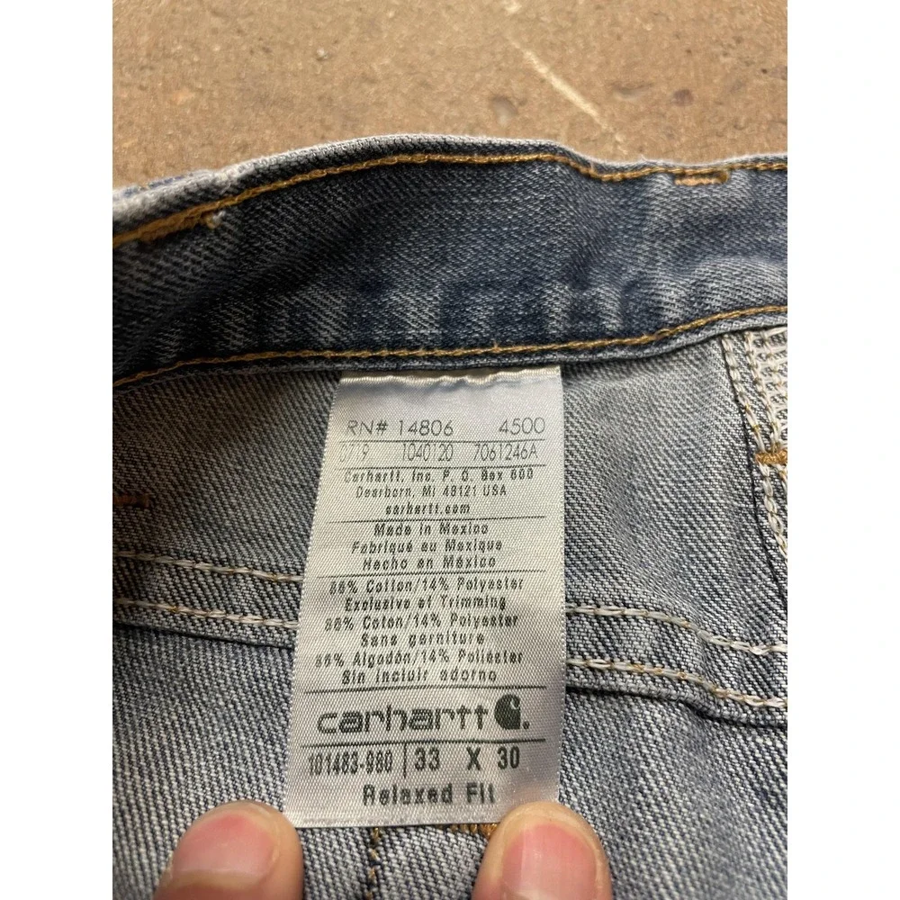 Carhartt‎ Jeans Mens 33x30 Blue Relaxed Fit Straight Leg Workwear 101483-988
